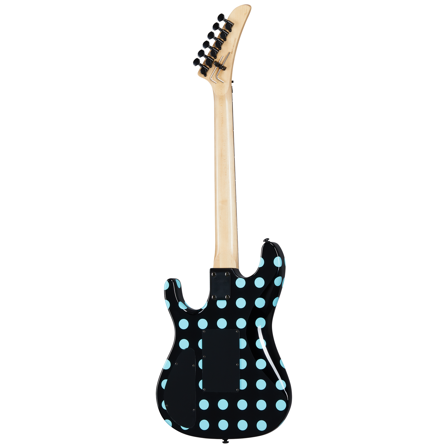 Kramer NightSwan, Black with Blue Polka Dot Electric Guitar Kramer