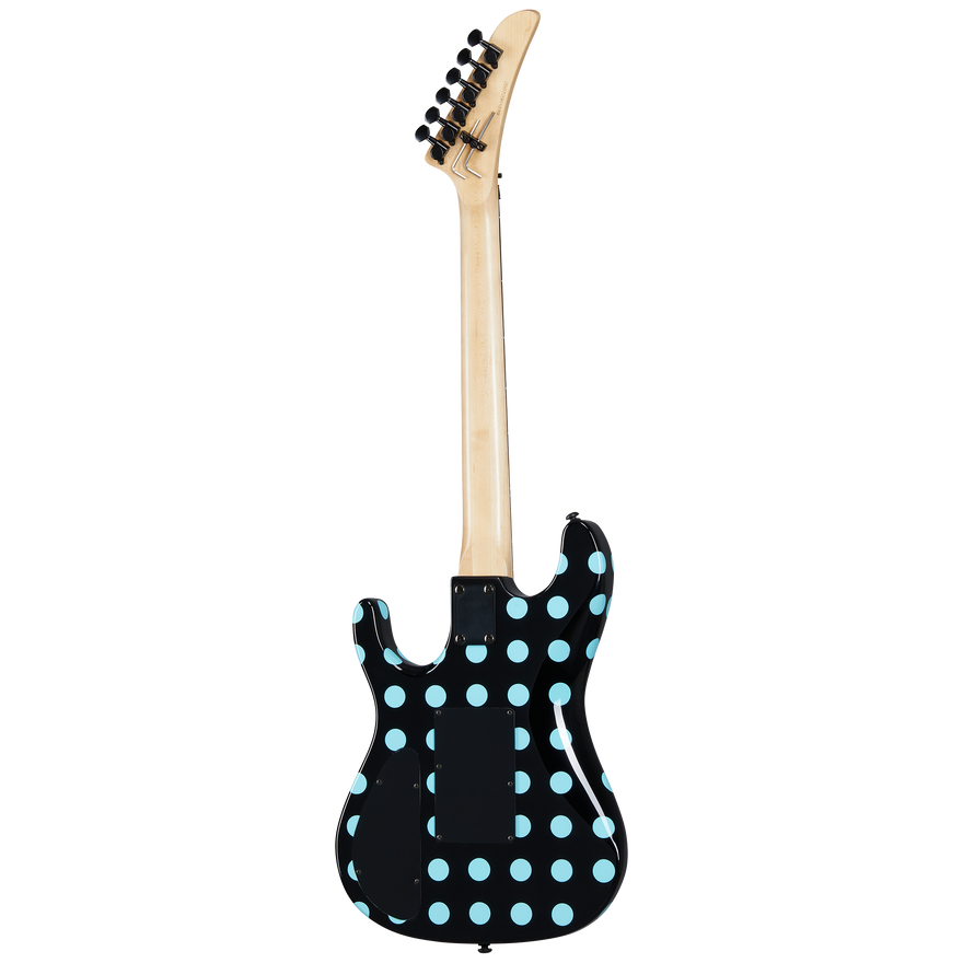 Kramer NightSwan, Black with Blue Polka Dot Electric Guitar Kramer