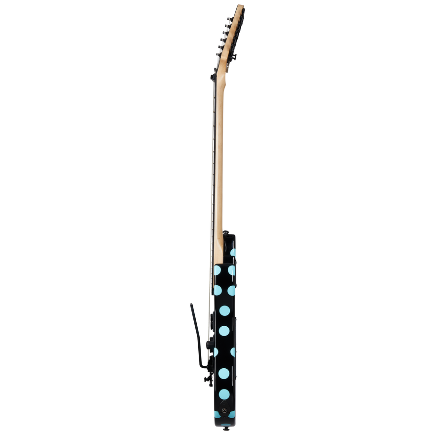 Kramer NightSwan, Black with Blue Polka Dot Electric Guitar Kramer