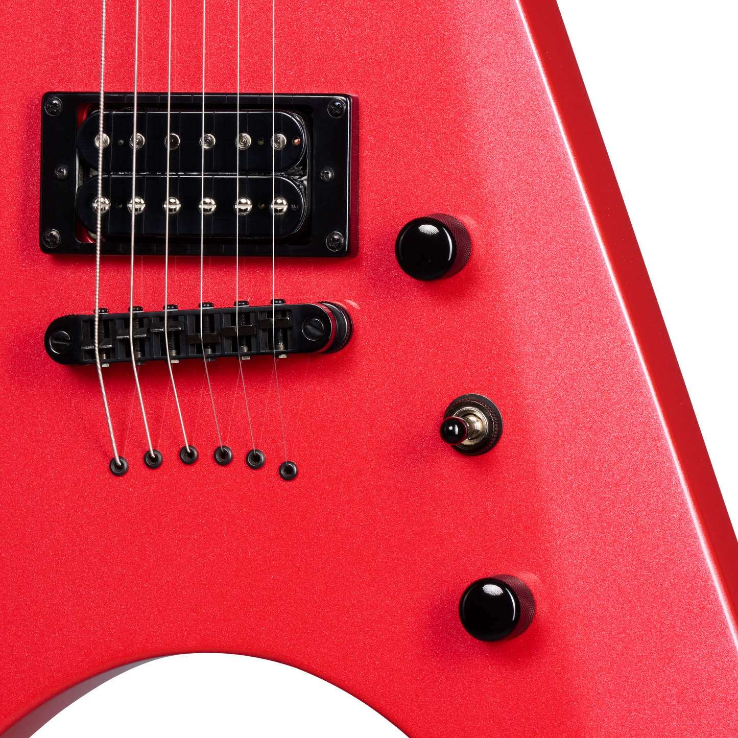 Kramer Nite-V, Crimson Metallic Electric Guitar Kramer