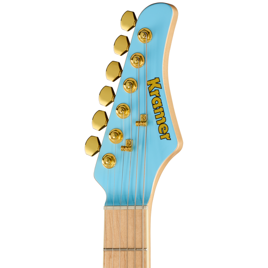 Kramer Malina Moye Pacer Deluxe, Left-Handed, Splash Blue Electric Guitar Kramer