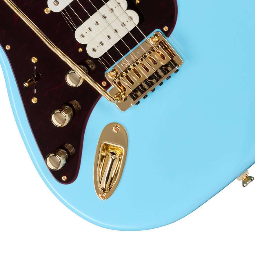 Kramer Malina Moye Pacer Deluxe, Left-Handed, Splash Blue Electric Guitar Kramer