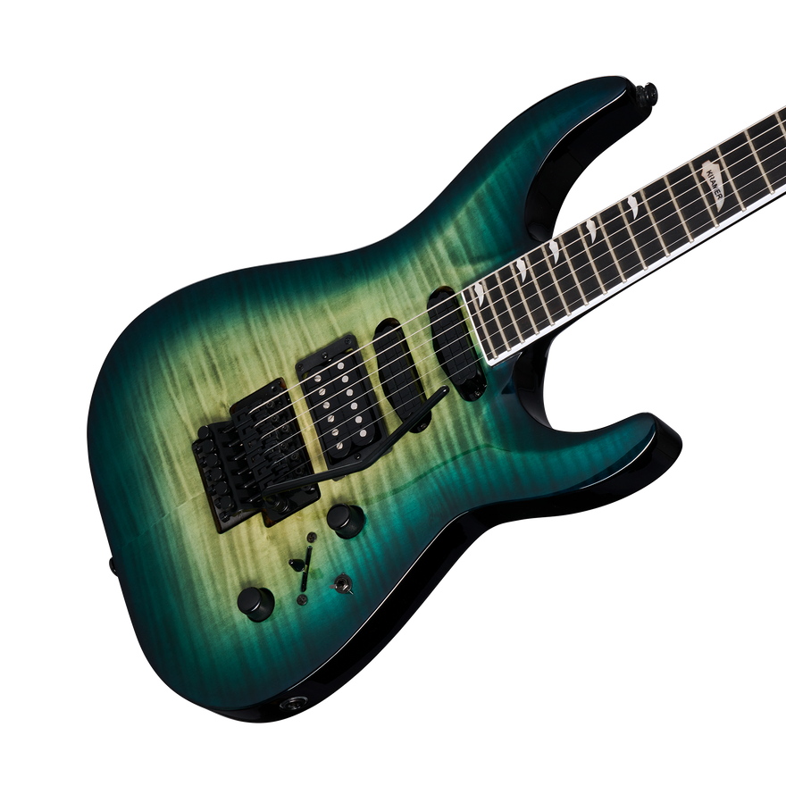 Kramer SM-1 Figured, Caribbean Blue Perimeter Electric Guitar Kramer