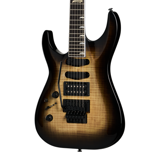 Kramer SM-1 Figured, Left-Handed, Black Denim Perimeter Electric Guitar Kramer