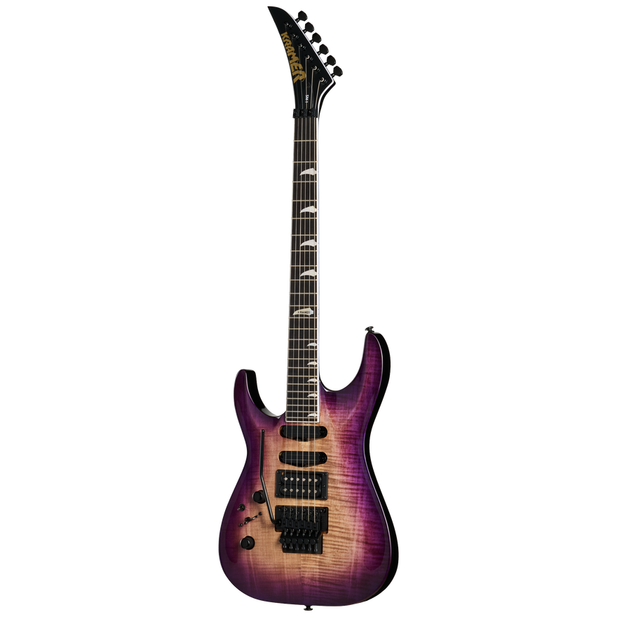 Kramer SM-1 Figured, Left-Handed, Royal Purple Perimeter Electric Guitar Kramer