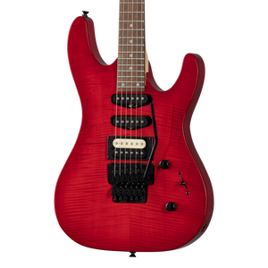 Kramer Striker Figured HSS, Floyd Rose, Transparent Red Electric Guitar Kramer
