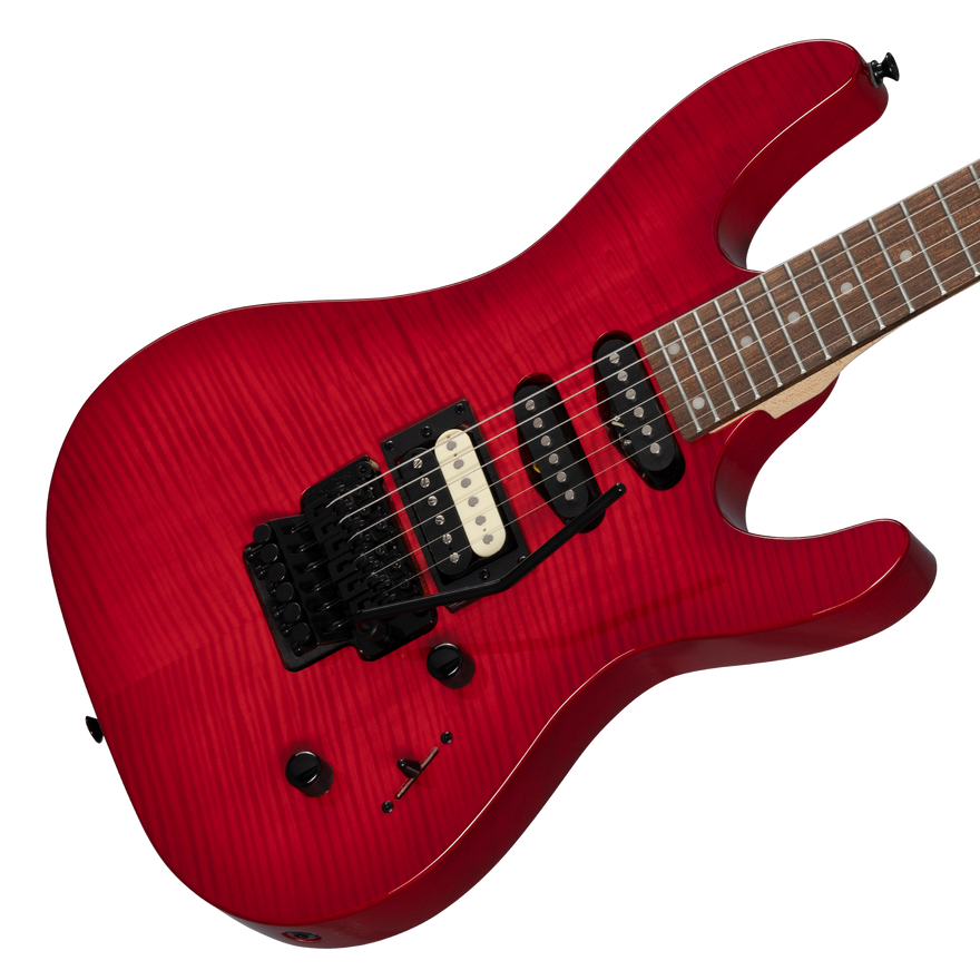 Kramer Striker Figured HSS, Floyd Rose, Transparent Red Electric Guitar Kramer