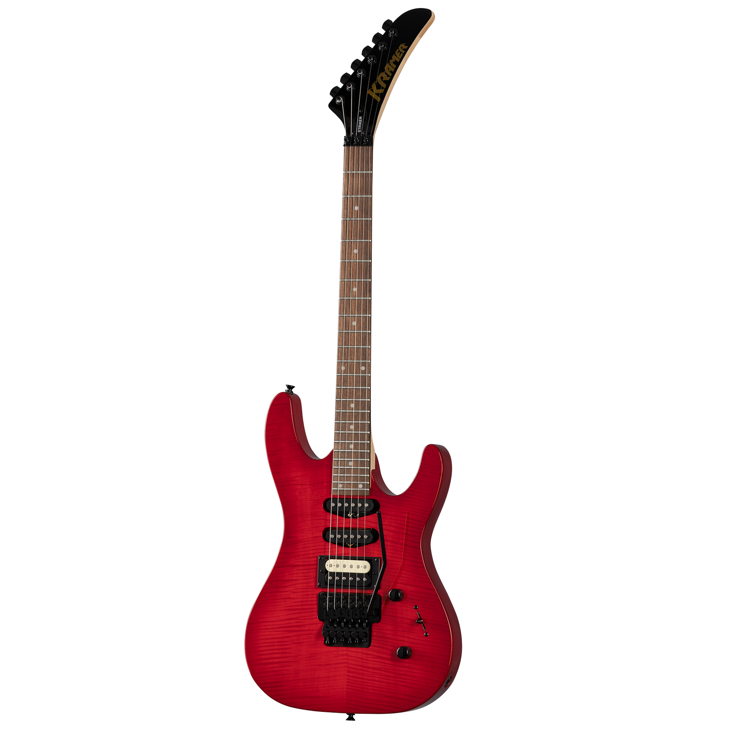 Kramer Striker Figured HSS, Floyd Rose, Transparent Red Electric Guitar Kramer