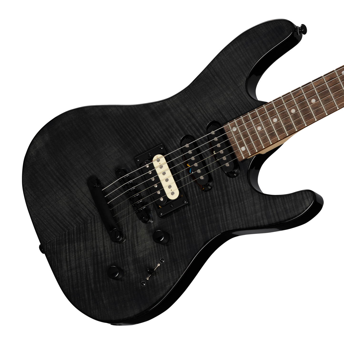 Kramer Striker Figured HSS, Transparent Ebony Electric Guitar Kramer