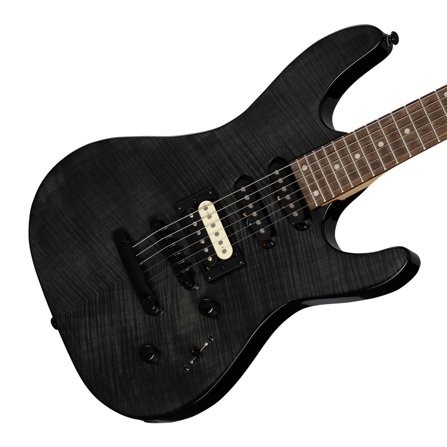 Kramer Striker Figured HSS, Transparent Ebony Electric Guitar Kramer