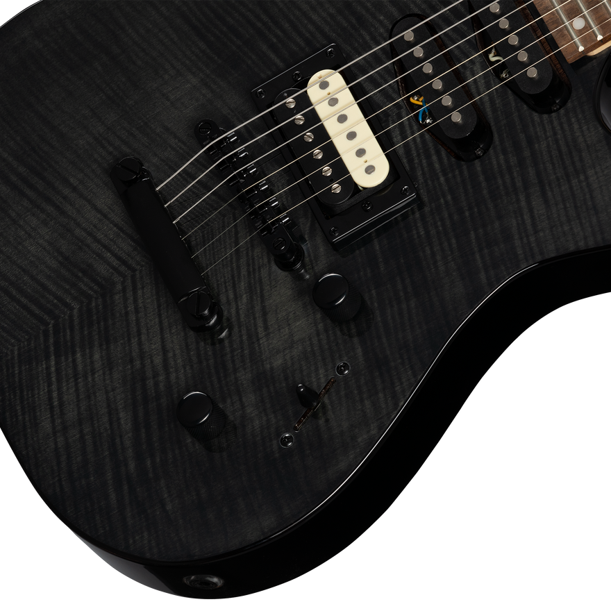 Kramer Striker Figured HSS, Transparent Ebony Electric Guitar Kramer