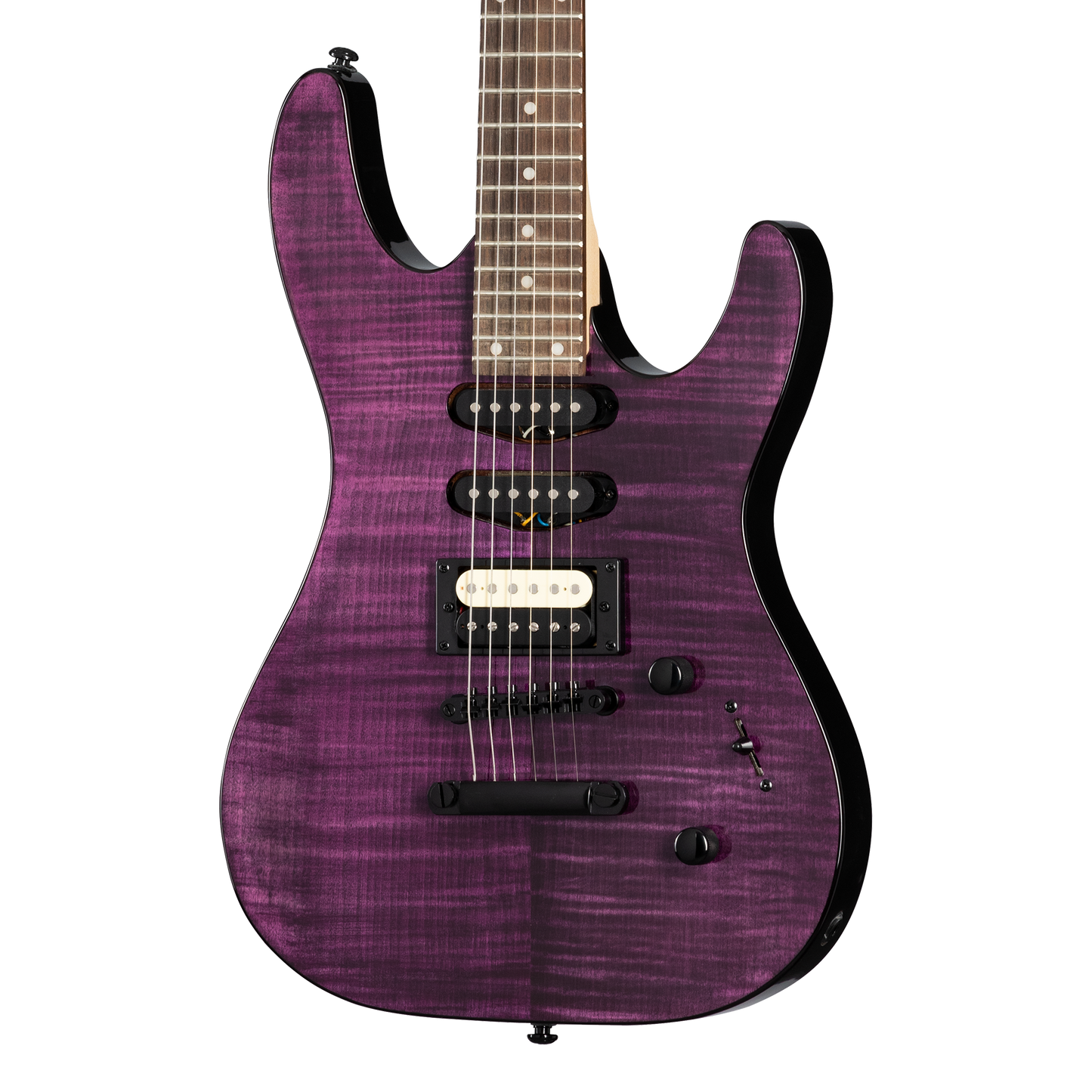 Kramer Striker Figured HSS, Transparent Purple Electric Guitar Kramer