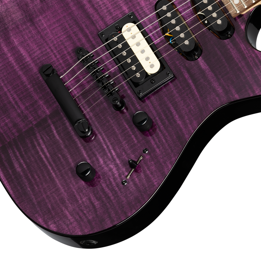 Kramer Striker Figured HSS, Transparent Purple Electric Guitar Kramer
