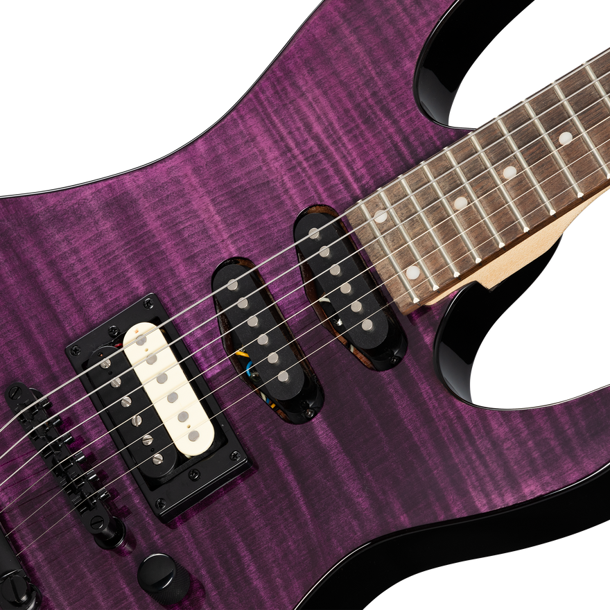 Kramer Striker Figured HSS, Transparent Purple Electric Guitar Kramer