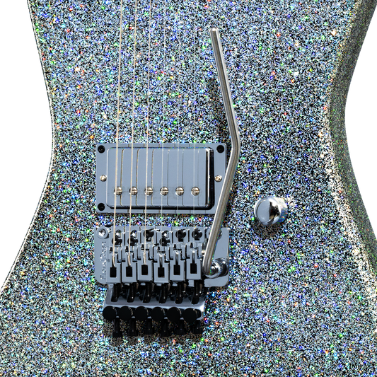 Kramer Lzzy Hale Voyager, Black Diamond Holographic Sparkle Electric Guitar Kramer