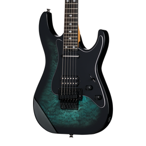 Kramer Volante Quilt HSFR, Aqua Burst Electric Guitar Kramer
