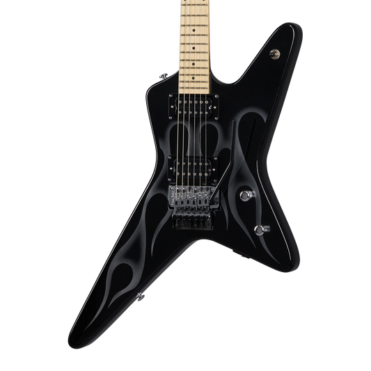 Kramer Tracii Guns "Gunstar" Voyager (Incl. Premium Kramer Gig Bag), Black Metallic Electric Guitar Kramer