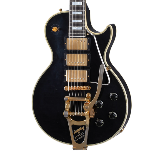 Gibson Custom 1957 Les Paul Custom Reissue 3-Pickup Bigsby, Light Aged, Ebony Electric Guitar Gibson Custom