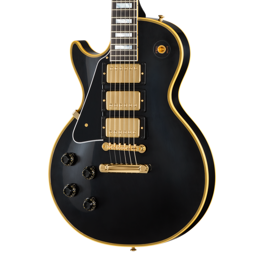Gibson Custom 1957 Les Paul Custom Reissue 3-Pickup, Left-Handed, Ebony Electric Guitar Gibson Custom