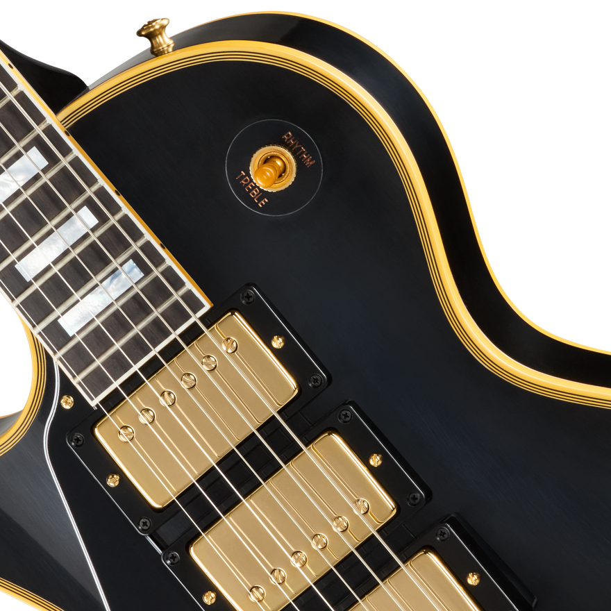 Gibson Custom 1957 Les Paul Custom Reissue 3-Pickup, Left-Handed, Ebony Electric Guitar Gibson Custom
