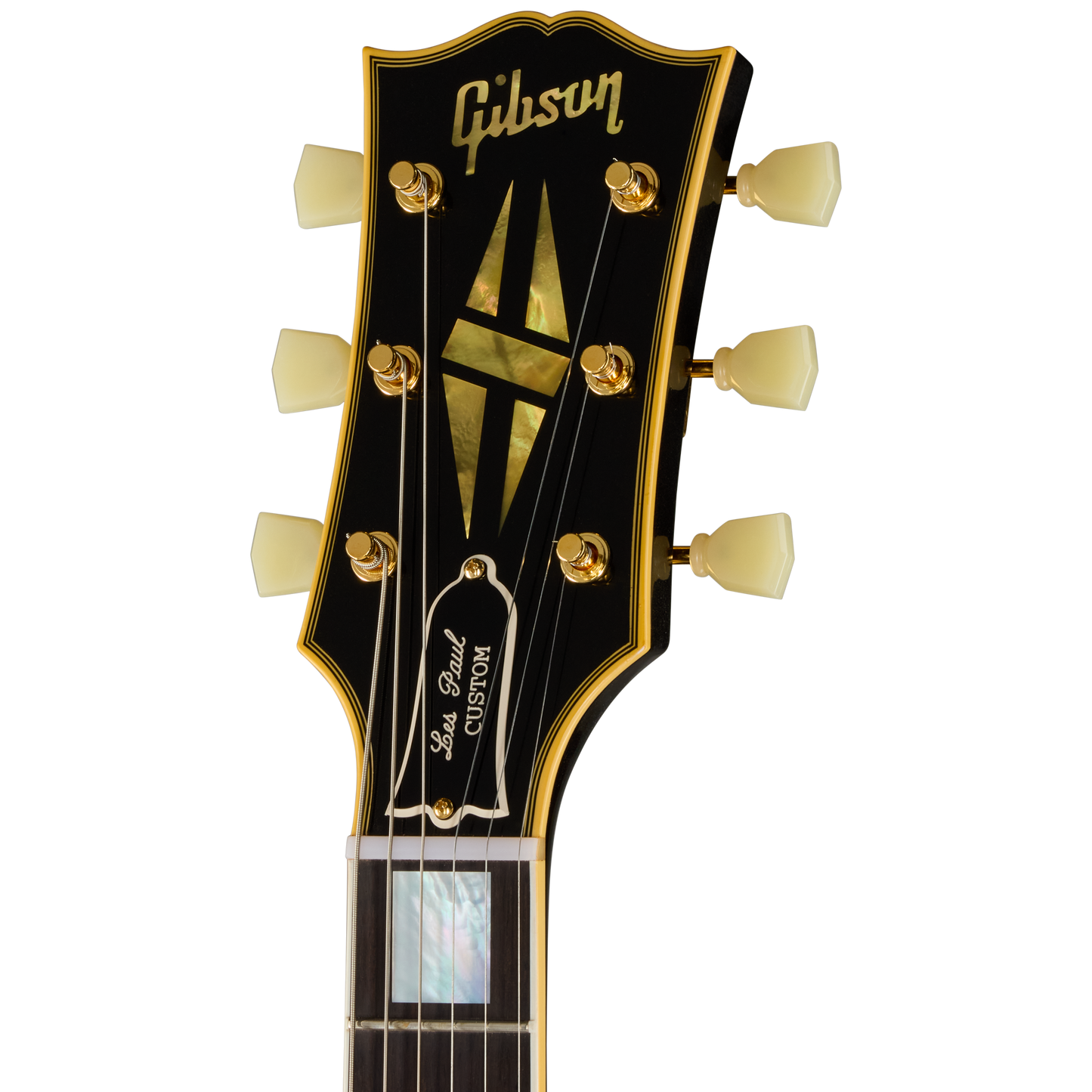 Gibson Custom 1957 Les Paul Custom Reissue 3-Pickup Bigsby VOS, Ebony Electric Guitar Gibson Custom