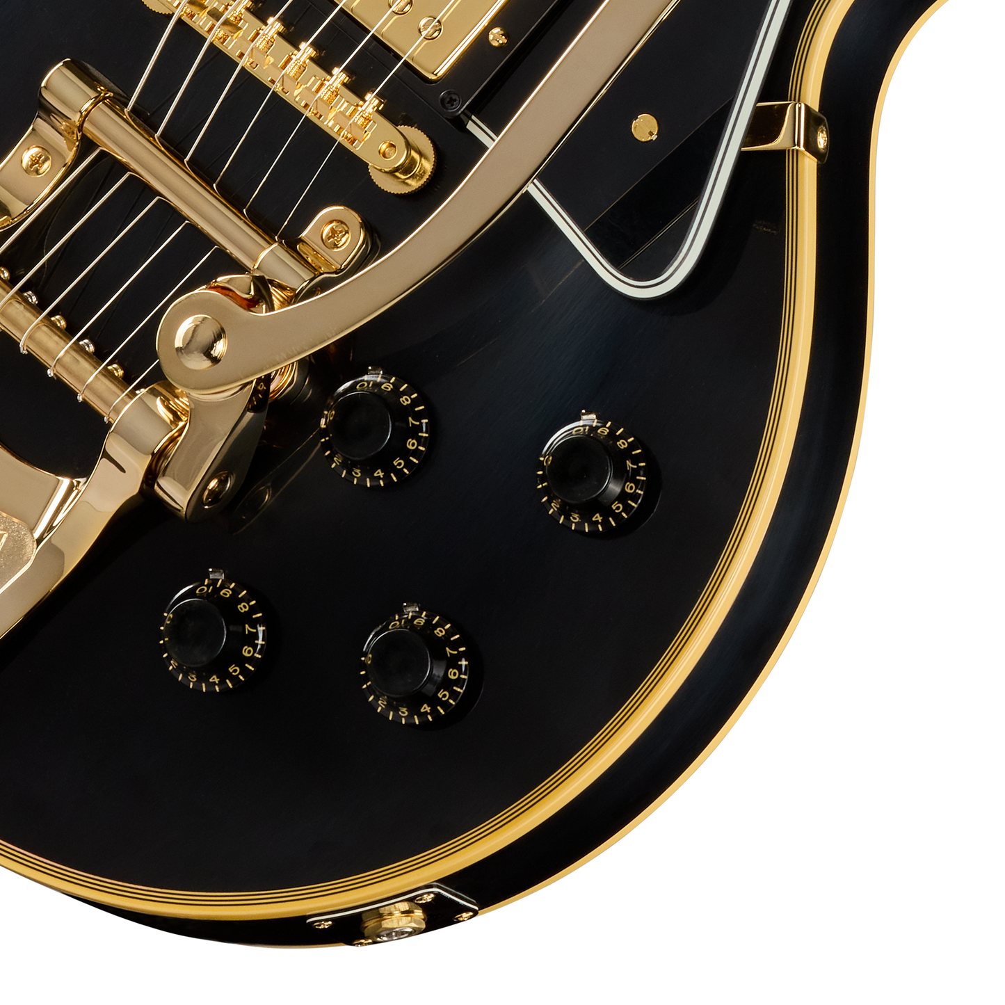 Gibson Custom 1957 Les Paul Custom Reissue 3-Pickup Bigsby VOS, Ebony Electric Guitar Gibson Custom