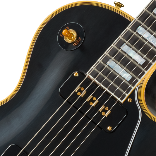 Gibson Custom 1954 Les Paul Custom Staple Pickup Reissue VOS, Ebony Electric Guitar Gibson Custom