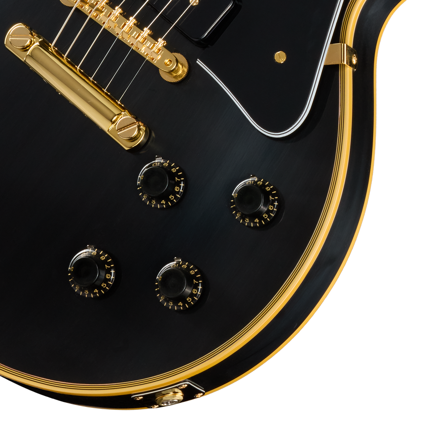 Gibson Custom 1954 Les Paul Custom Reissue, VOS, Ebony Electric Guitar Gibson Custom