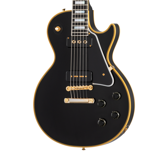 Gibson Custom 1954 Les Paul Custom Staple Pickup Reissue VOS, Ebony Electric Guitar Gibson Custom