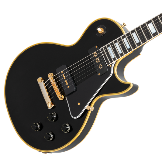 Gibson Custom 1954 Les Paul Custom Staple Pickup Reissue VOS, Ebony Electric Guitar Gibson Custom