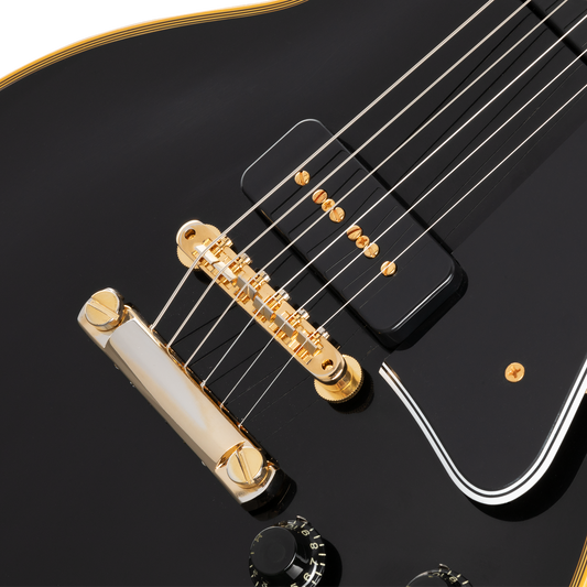 Gibson Custom 1954 Les Paul Custom Staple Pickup Reissue VOS, Ebony Electric Guitar Gibson Custom