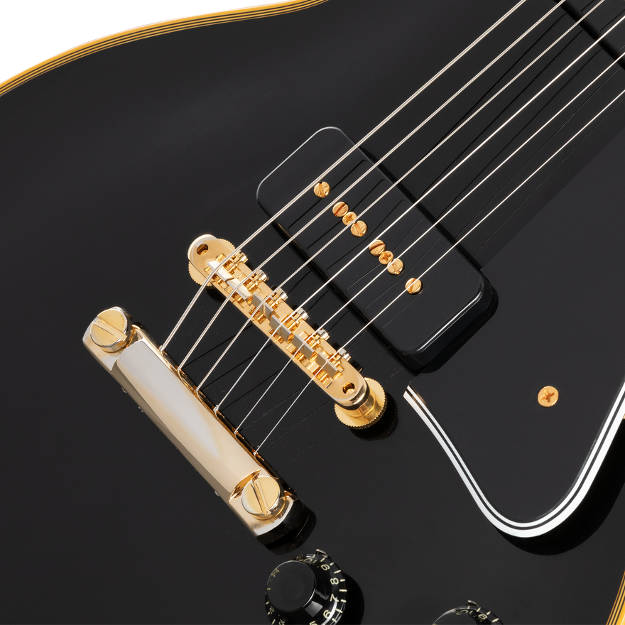 Gibson Custom 1954 Les Paul Custom Staple Pickup Reissue VOS, Ebony Electric Guitar Gibson Custom
