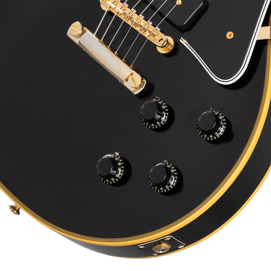 Gibson Custom 1954 Les Paul Custom Staple Pickup Reissue VOS, Ebony Electric Guitar Gibson Custom