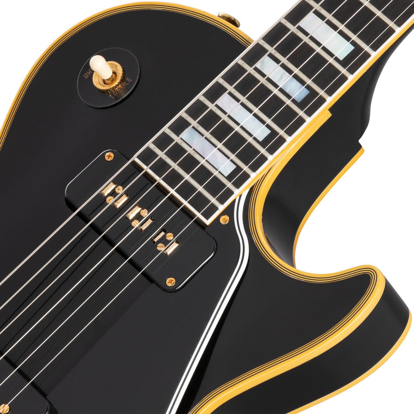Gibson Custom 1954 Les Paul Custom Staple Pickup Reissue VOS, Ebony Electric Guitar Gibson Custom