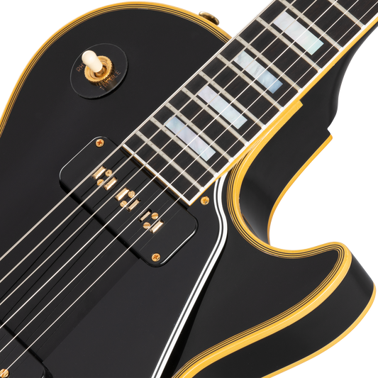 Gibson Custom 1954 Les Paul Custom Staple Pickup Reissue VOS, Ebony Electric Guitar Gibson Custom