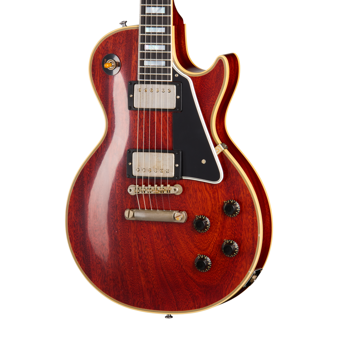 Gibson Custom 1957 Les Paul Custom Reissue, Light Aged, Antique Cherry Electric Guitar Gibson Custom