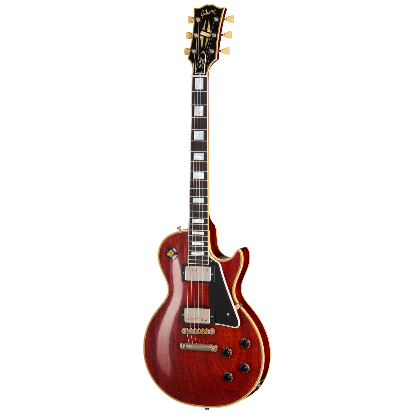 Gibson Custom 1957 Les Paul Custom Reissue, Light Aged, Antique Cherry Electric Guitar Gibson Custom