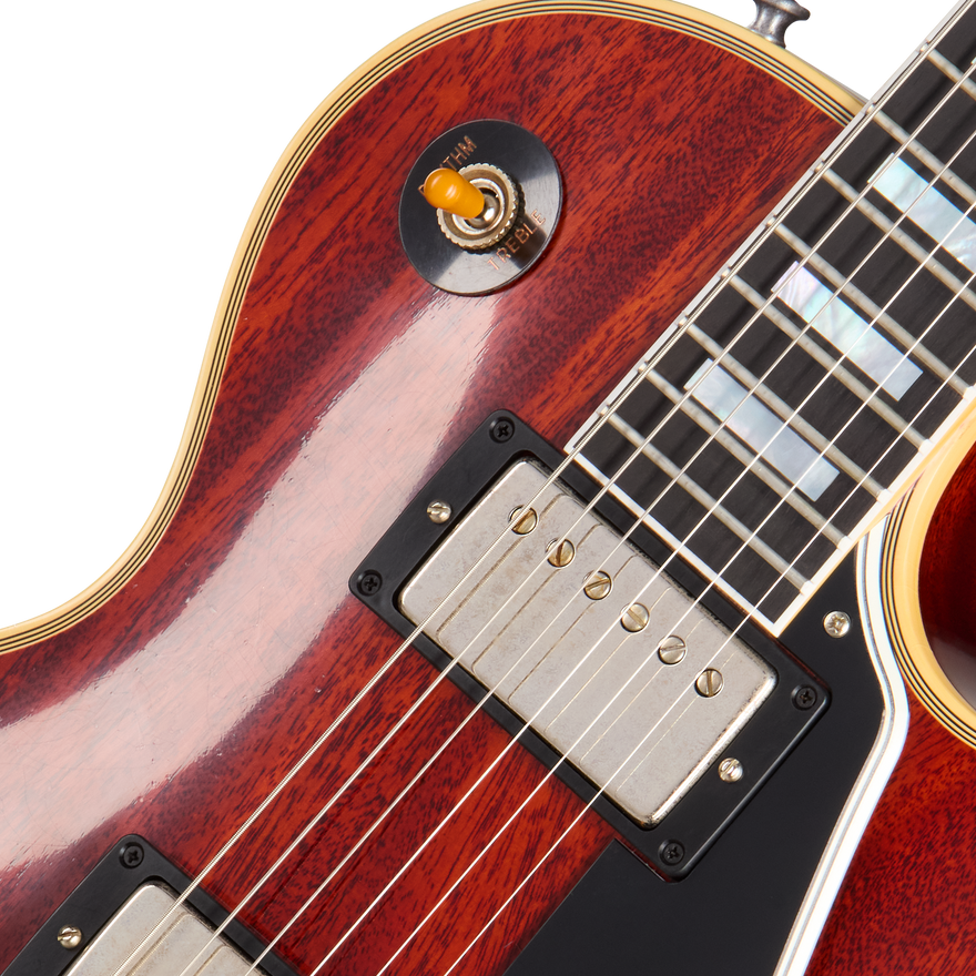 Gibson Custom 1957 Les Paul Custom Reissue, Light Aged, Antique Cherry Electric Guitar Gibson Custom