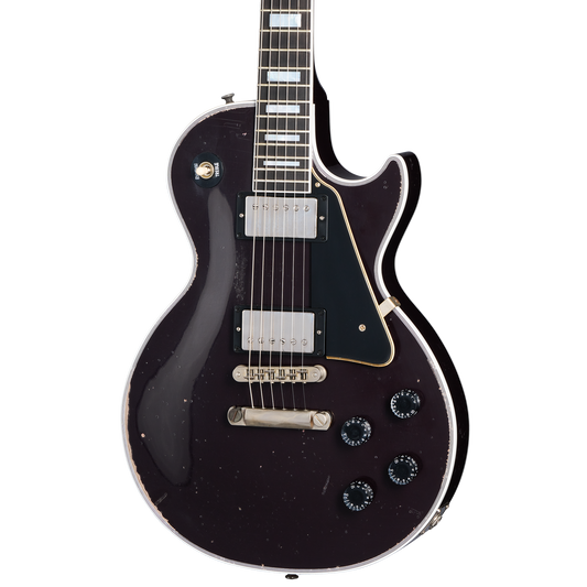 Gibson Custom Les Paul Custom, Heavy Aged, Oxblood Electric Guitar Gibson Custom