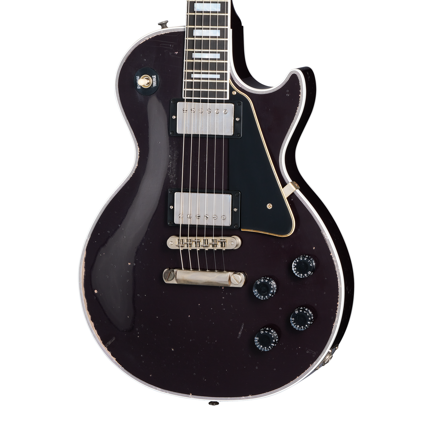 Gibson Custom Les Paul Custom, Heavy Aged, Oxblood Electric Guitar Gibson Custom