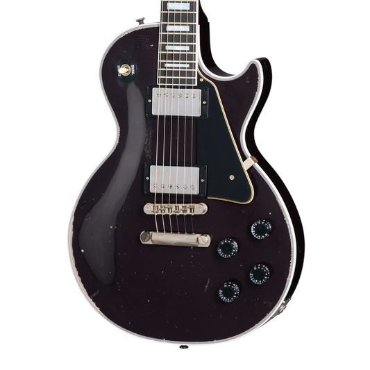 Gibson Custom Les Paul Custom, Heavy Aged, Oxblood Electric Guitar Gibson Custom