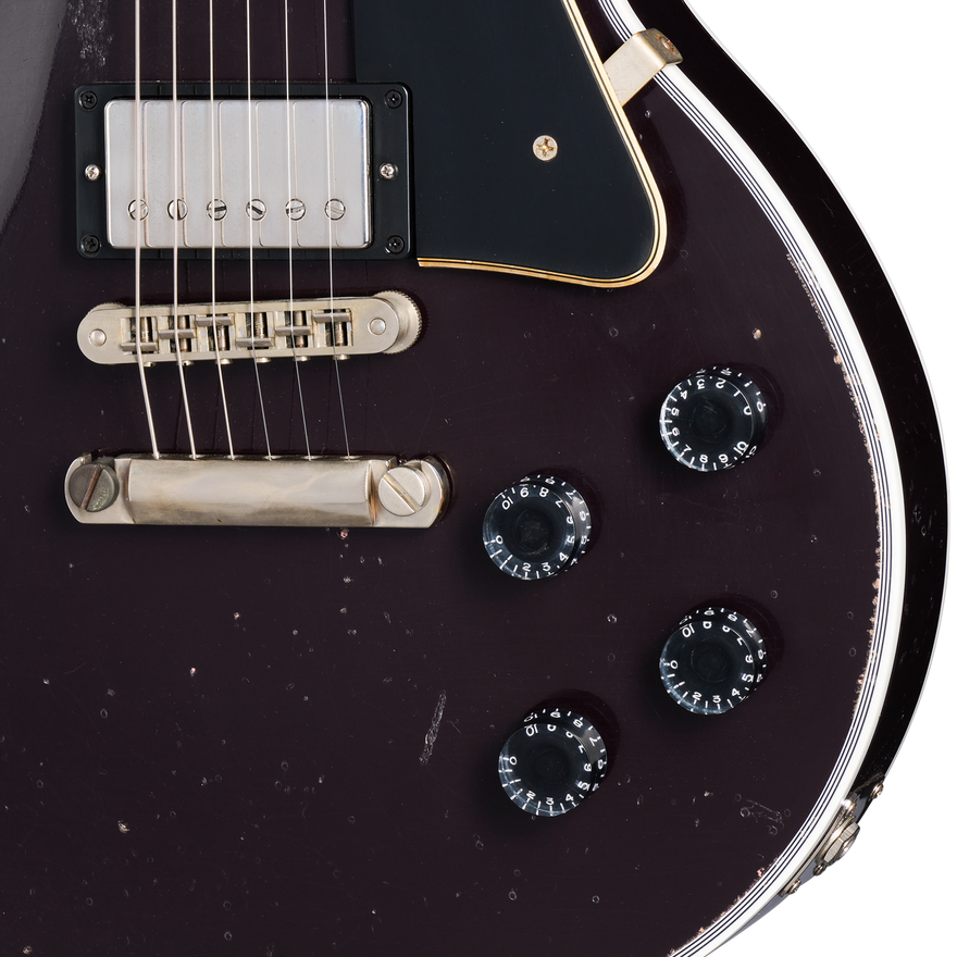 Gibson Custom Les Paul Custom, Heavy Aged, Oxblood Electric Guitar Gibson Custom