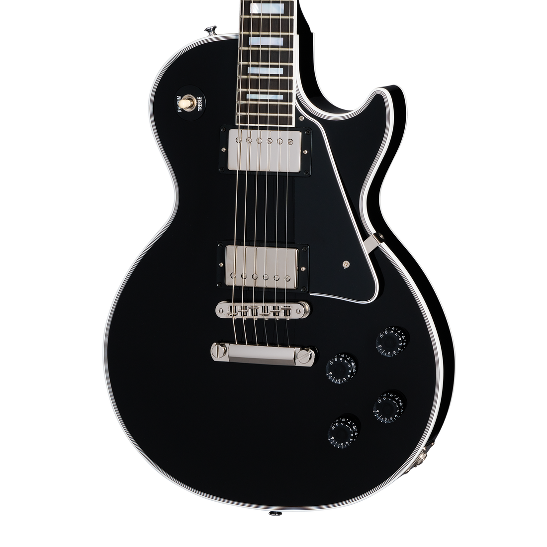 Gibson Custom Les Paul Custom, Nickel Hardware, Ebony Electric Guitar Gibson Custom