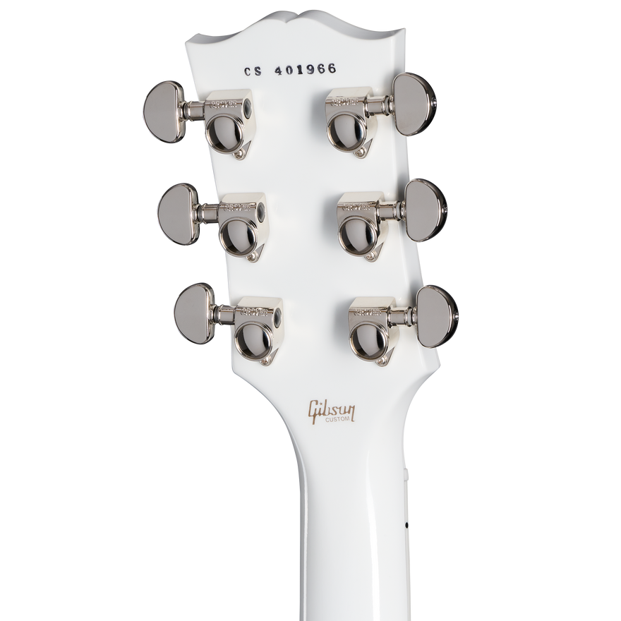 Gibson Custom Les Paul Custom, Nickel Hardware, Alpine White Electric Guitar Gibson Custom