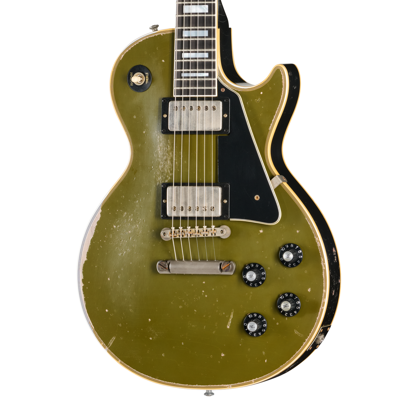 Gibson Custom LE 1968 Les Paul Custom Reissue, Heavy Aged, Olive Drab Top Electric Guitar Gibson Custom