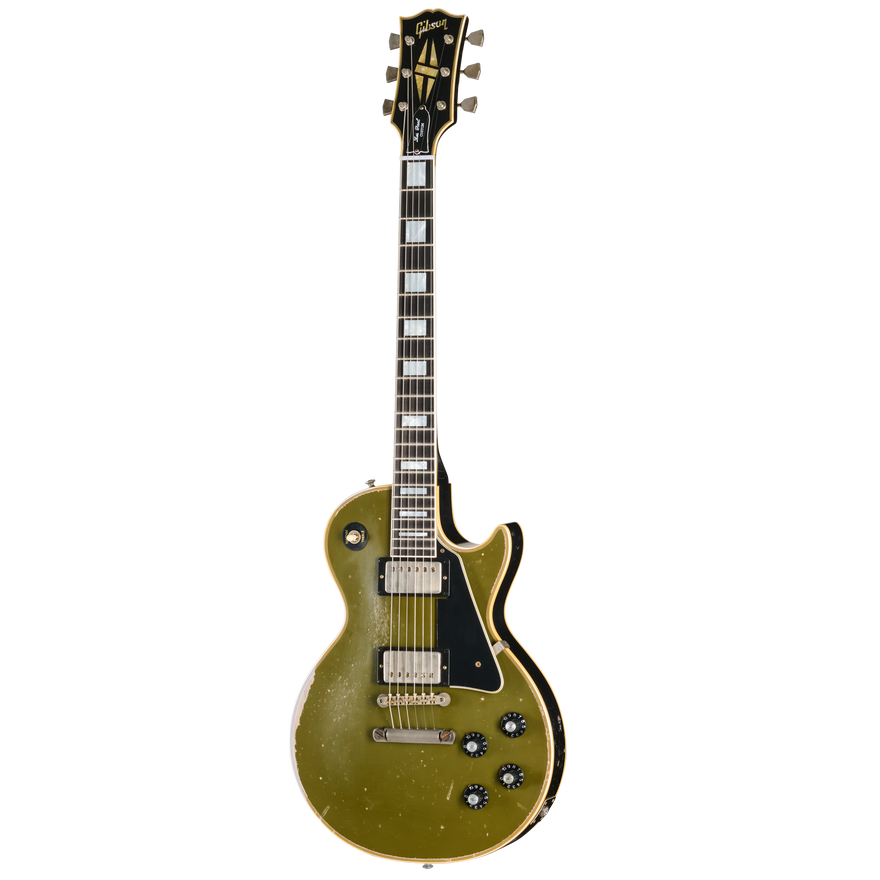 Gibson Custom LE 1968 Les Paul Custom Reissue, Heavy Aged, Olive Drab Top Electric Guitar Gibson Custom
