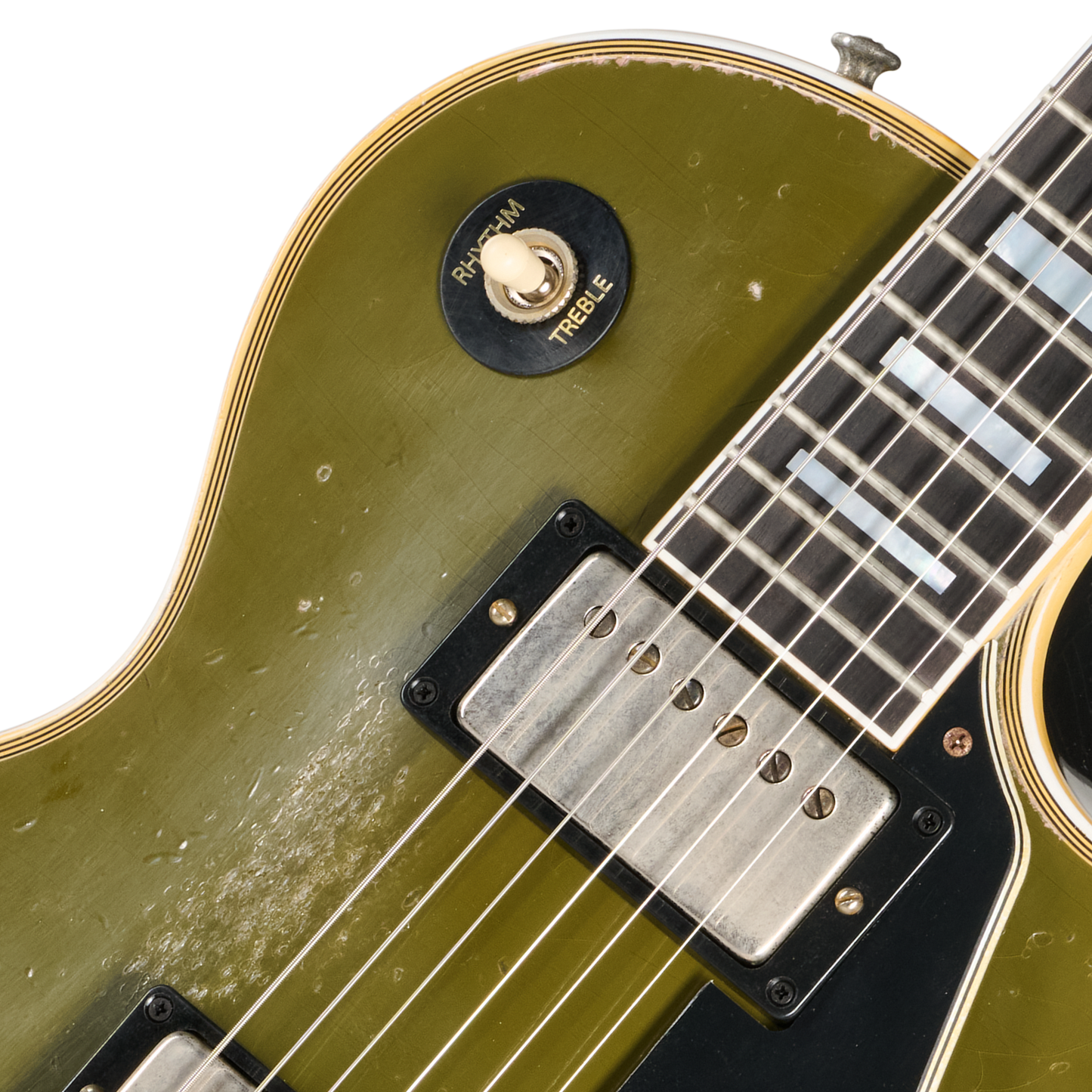 Gibson Custom LE 1968 Les Paul Custom Reissue, Heavy Aged, Olive Drab Top Electric Guitar Gibson Custom