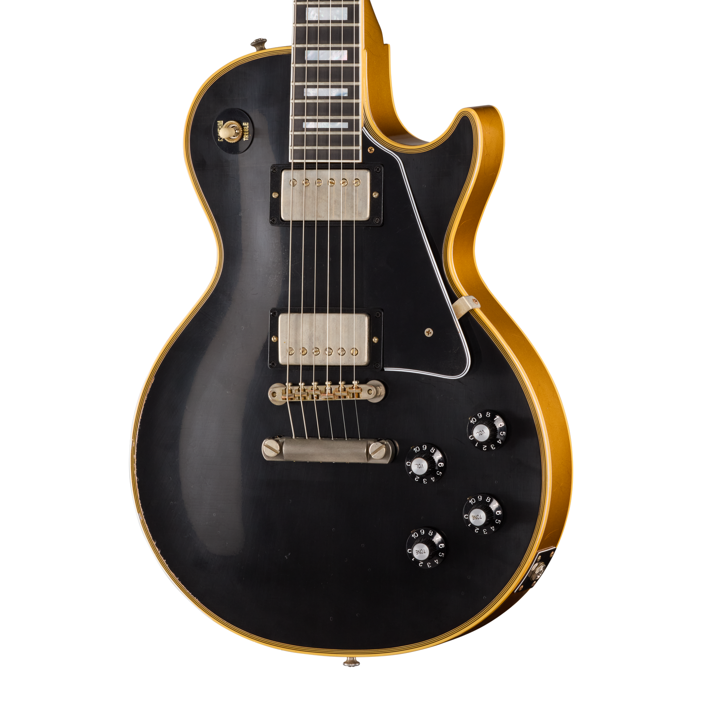 Gibson Custom LE 1968 Les Paul Custom Reissue, Light Aged, Ebony Top Electric Guitar Gibson Custom