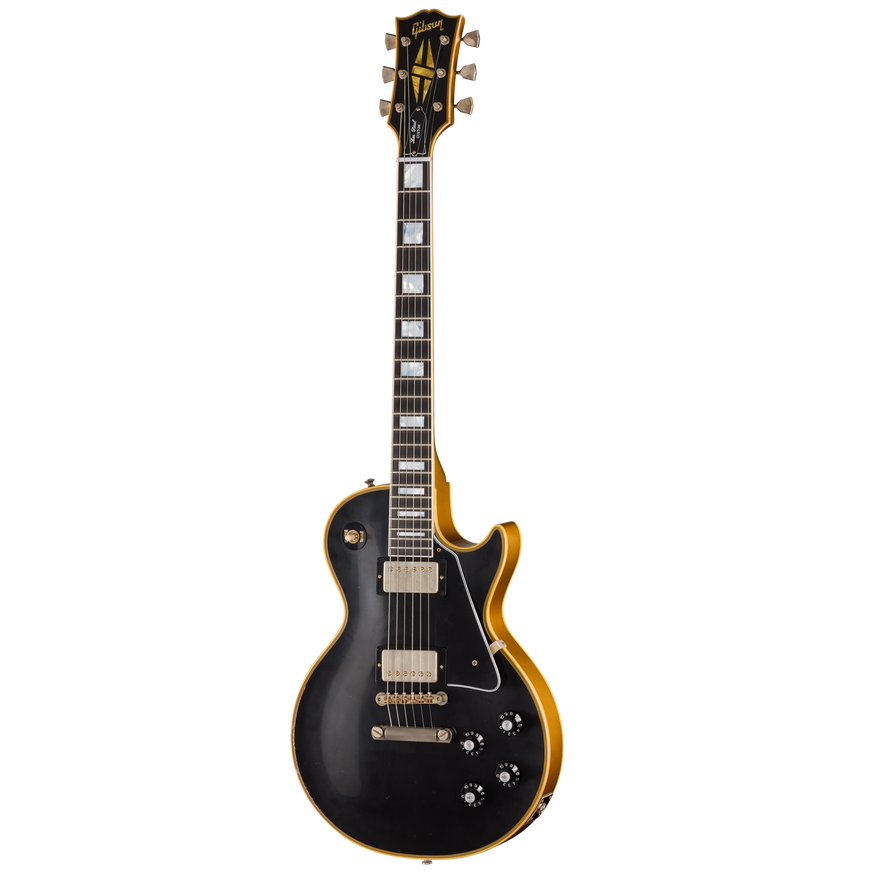 Gibson Custom LE 1968 Les Paul Custom Reissue, Light Aged, Ebony Top Electric Guitar Gibson Custom