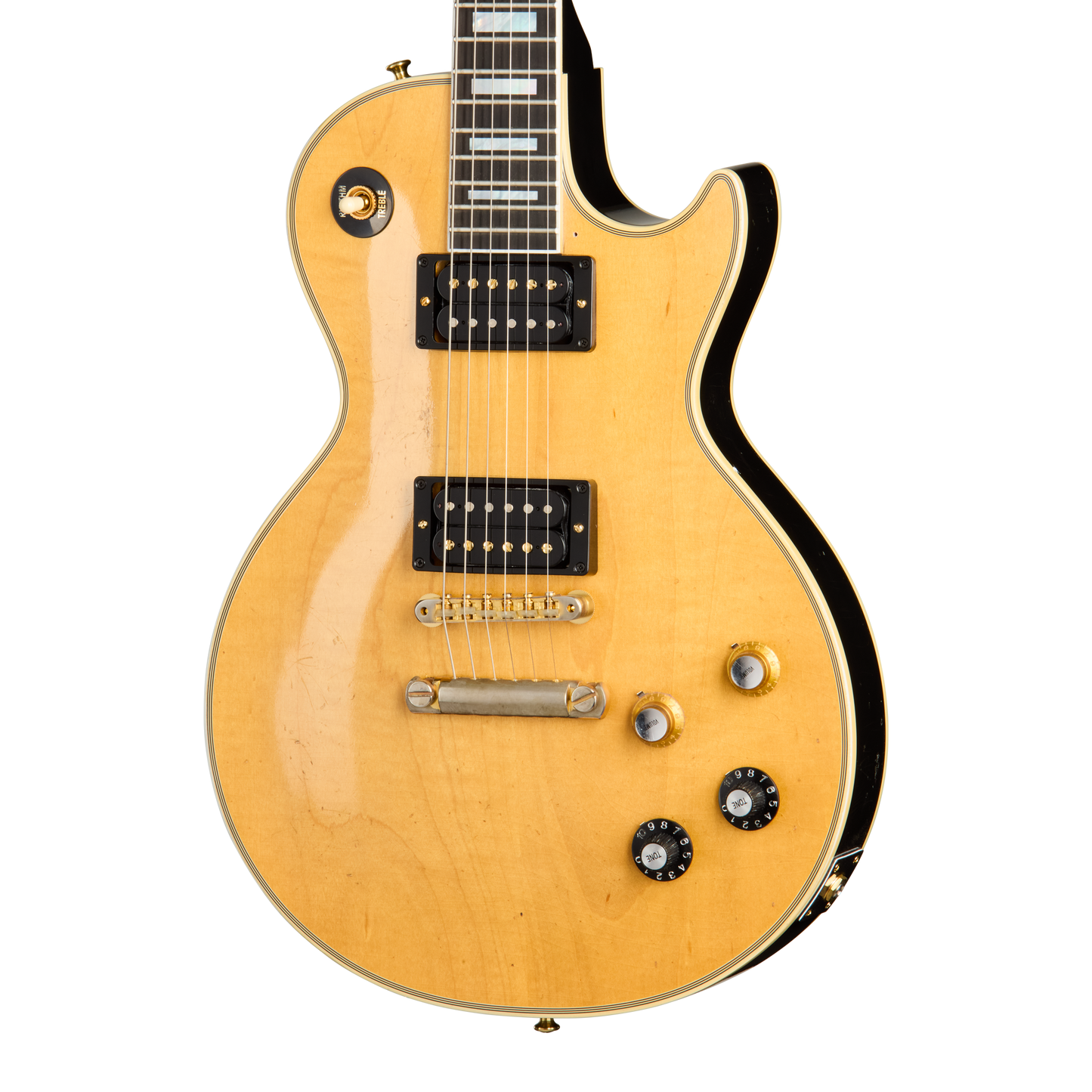 Gibson Custom Mick Ronson 1968 Les Paul Custom Collector's Edition, Antique Natural/Ebony Electric Guitar Gibson Custom